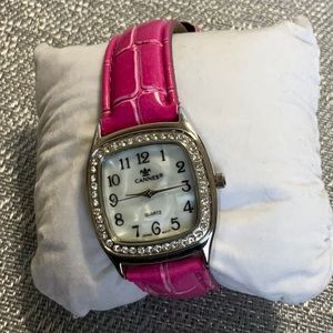 Pink and Silver Women's Watch